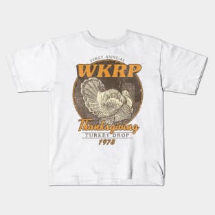 WKRP Turkey Drop Kids T-Shirt